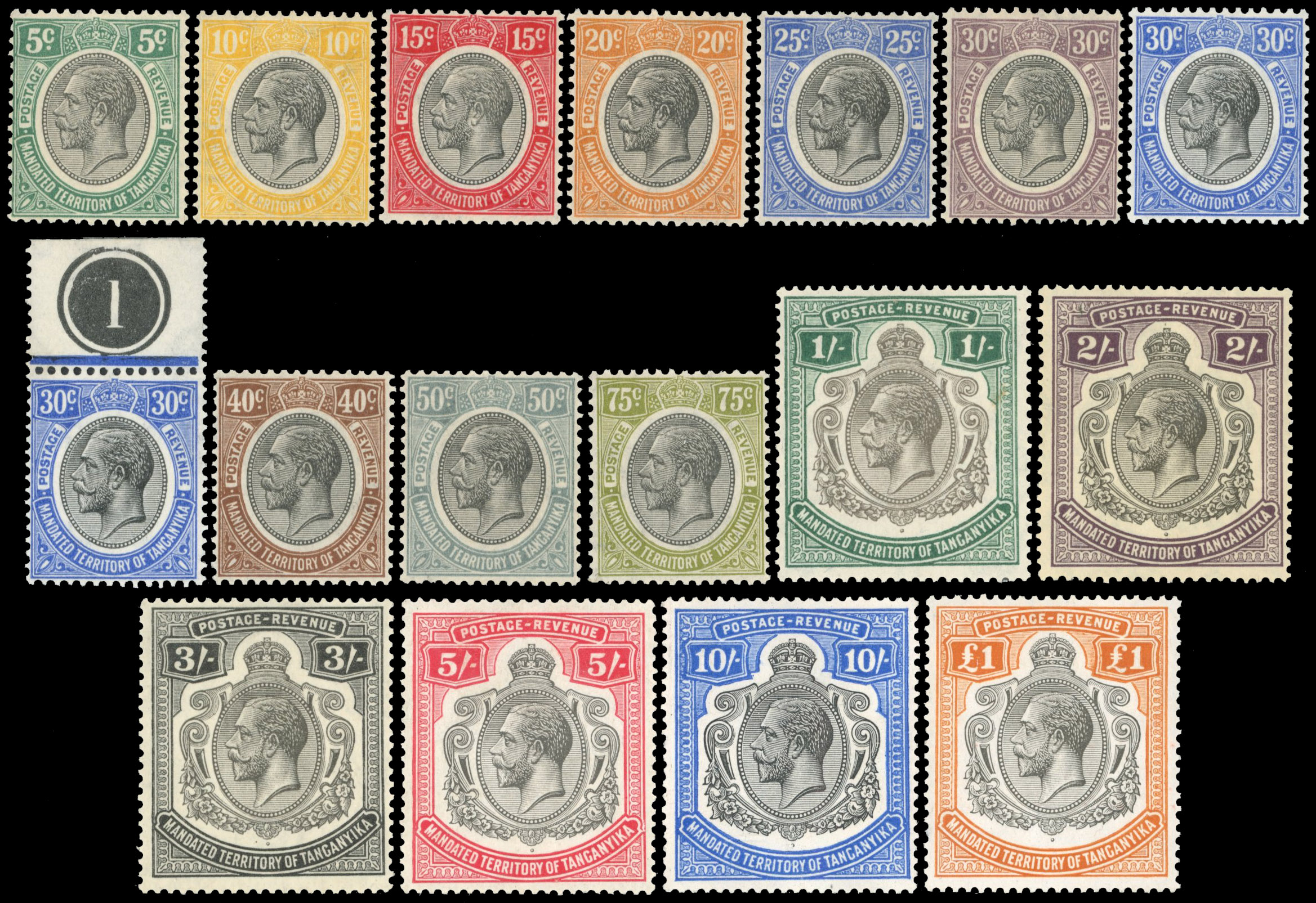 Tanganyika SG 96-107 1927-31 set mint