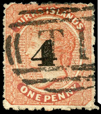 1881 ‘2½’ (settings 2-6, type 29) on 1d dull red, neatly cancelled with ‘T1' in bars