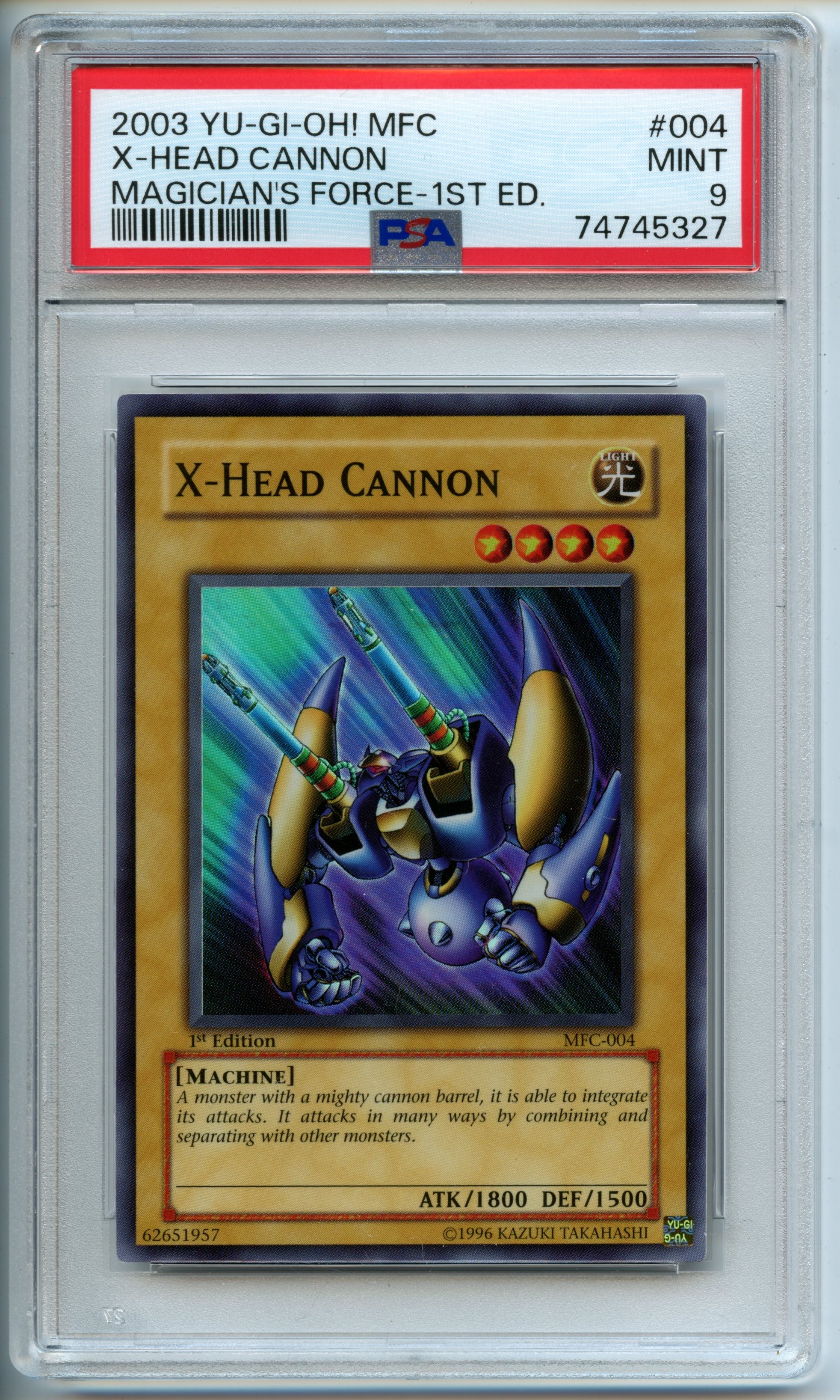 Yu-Gi-Oh! - X-Head Cannon  1st Edition  - Magician's Force  - PSA 9