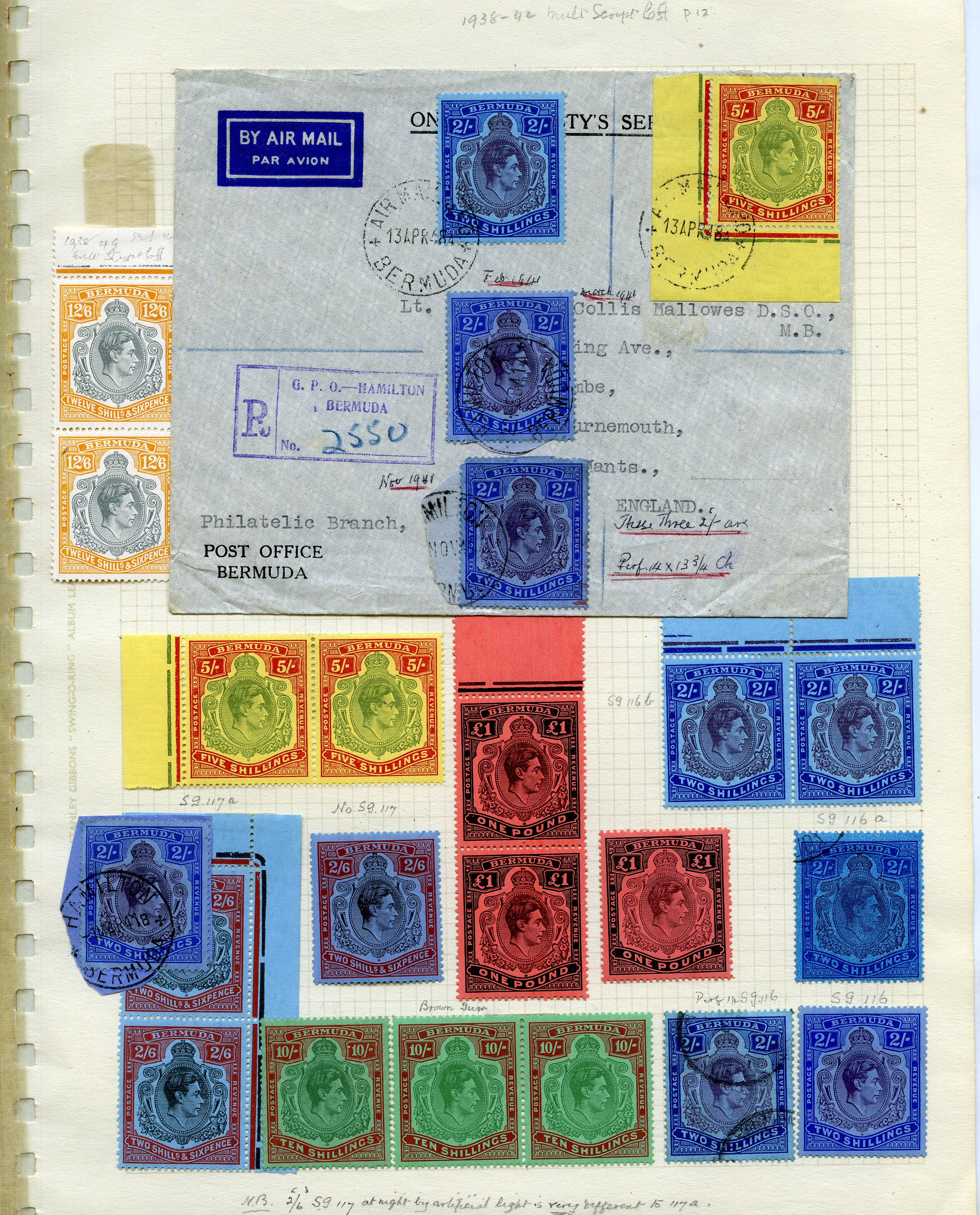 1938-53 keyplates on two pages (39 plus a...