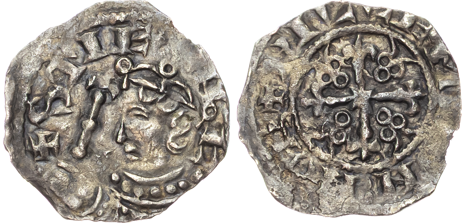 Stephen (1135-1154) Penny, Profile / Cross and Piles type, Norwich mint, moneyer Willem.