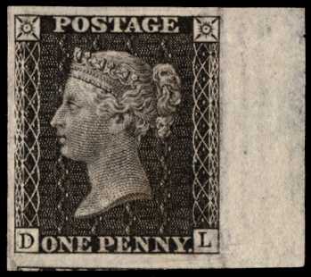 1865 1d Black "Royal Reprint" Pl.66...