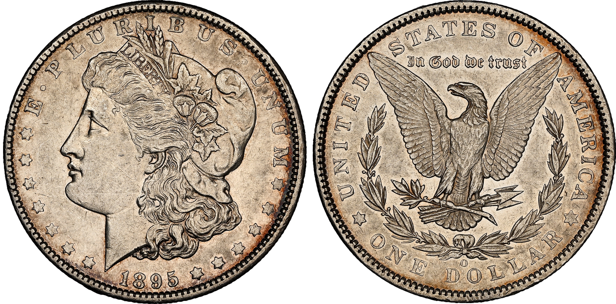 USA, silver Morgan Dollar, 1895, New Orleans, 26.73g.