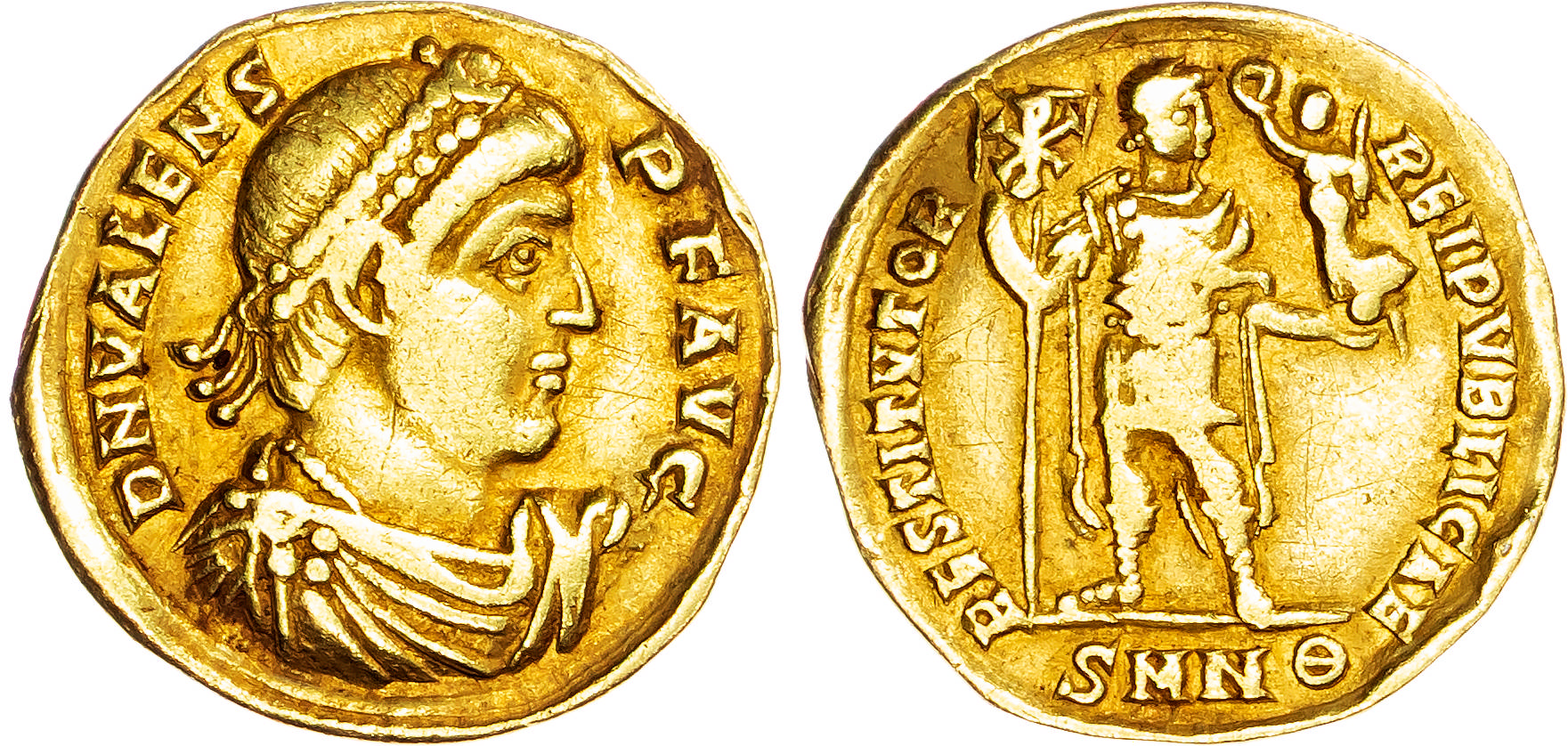 Valens (AD 364-378) AV Solidus, Nicomedia, 9th Officina, AD 364-367, 3.86g.