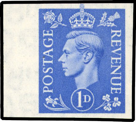 1951 1d Light ultramarine watermark inverted imprimatur (SG504wi var)