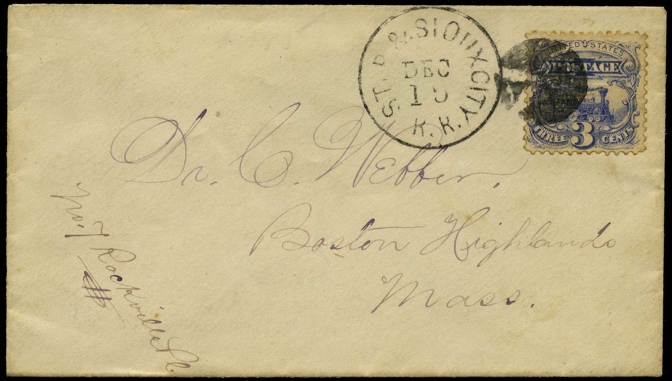 POSTAL HISTORY: 1860s-70s pair of covers:...