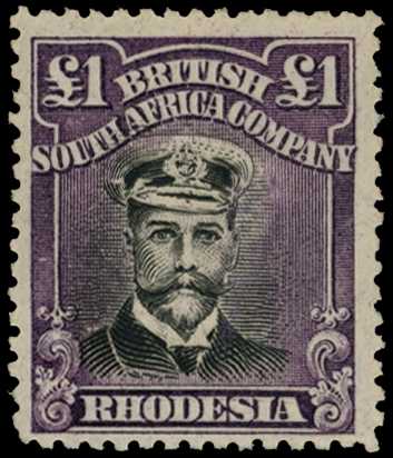 1918-21 £1 Head Die IIIB, perf 14, toned...