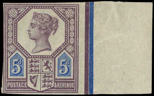 1888 Jubilee 5d dull purple and blue...