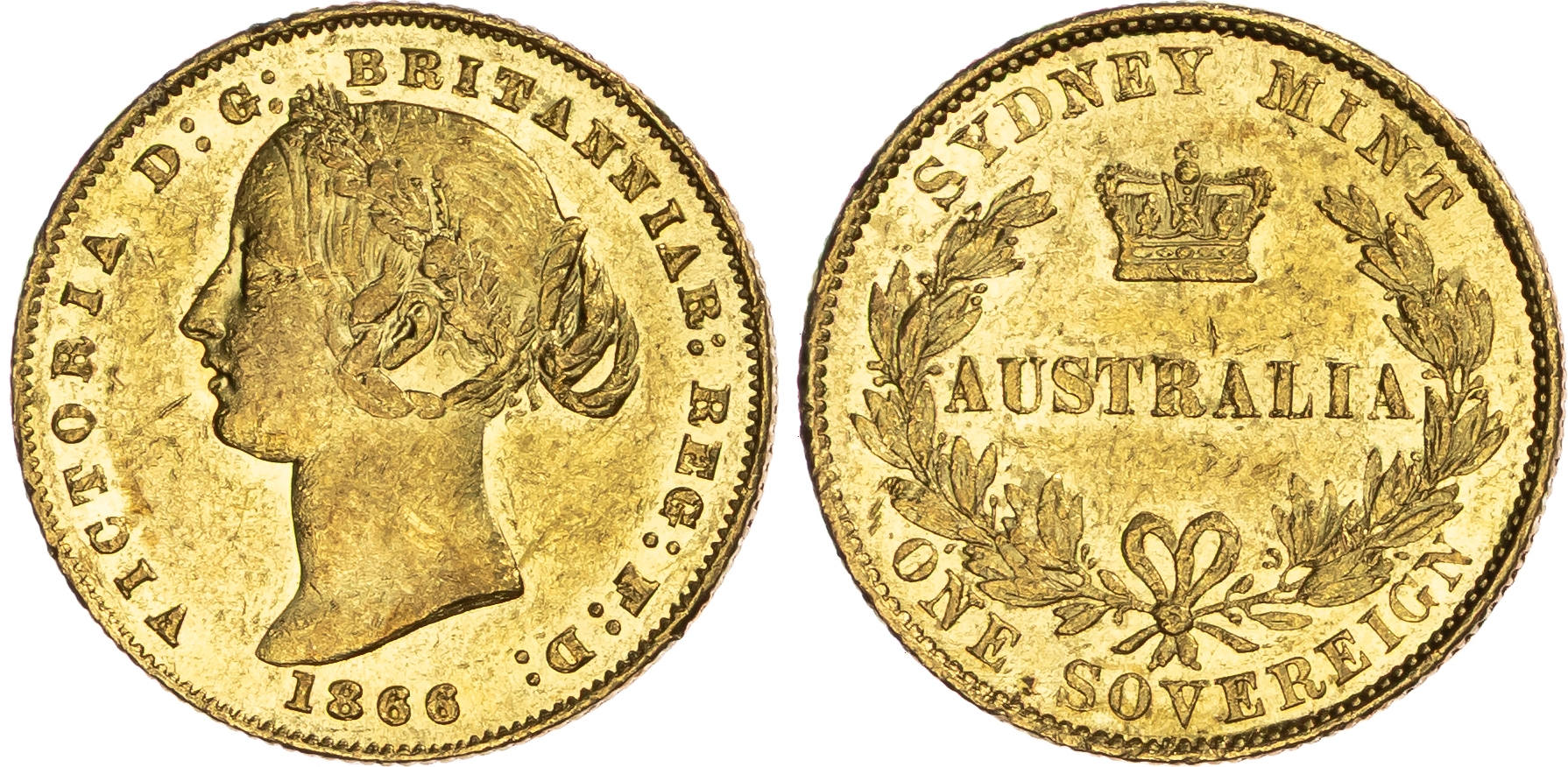 Australia, Victoria (1837‑1901), gold Sovereign, 1866