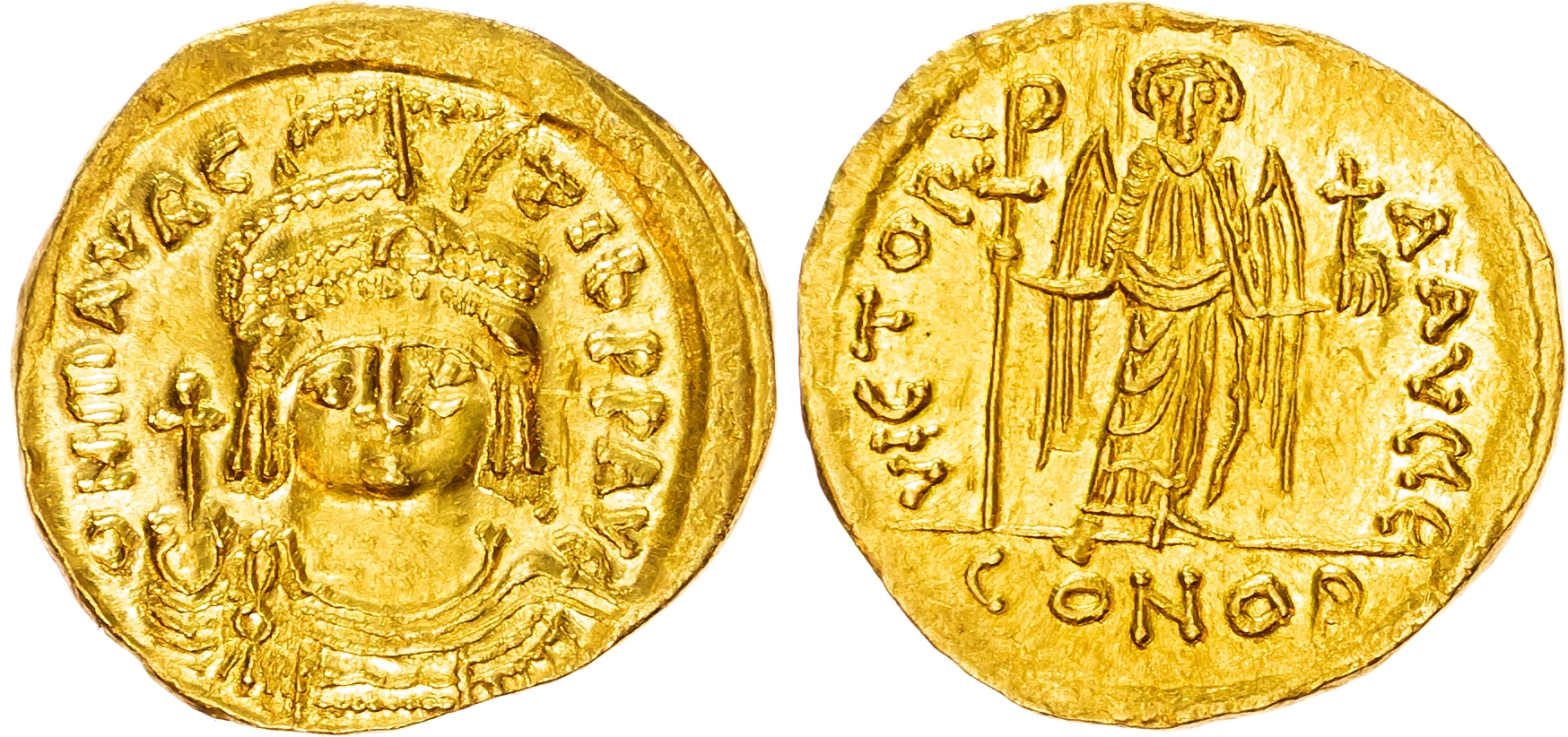 Maurice Tiberius (AD 582-602) AV Solidus, Antioch, AD 583-601, 4.38g. 