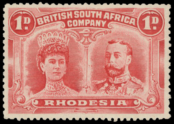 † 1d rosine SG 124 variant position 22 mint