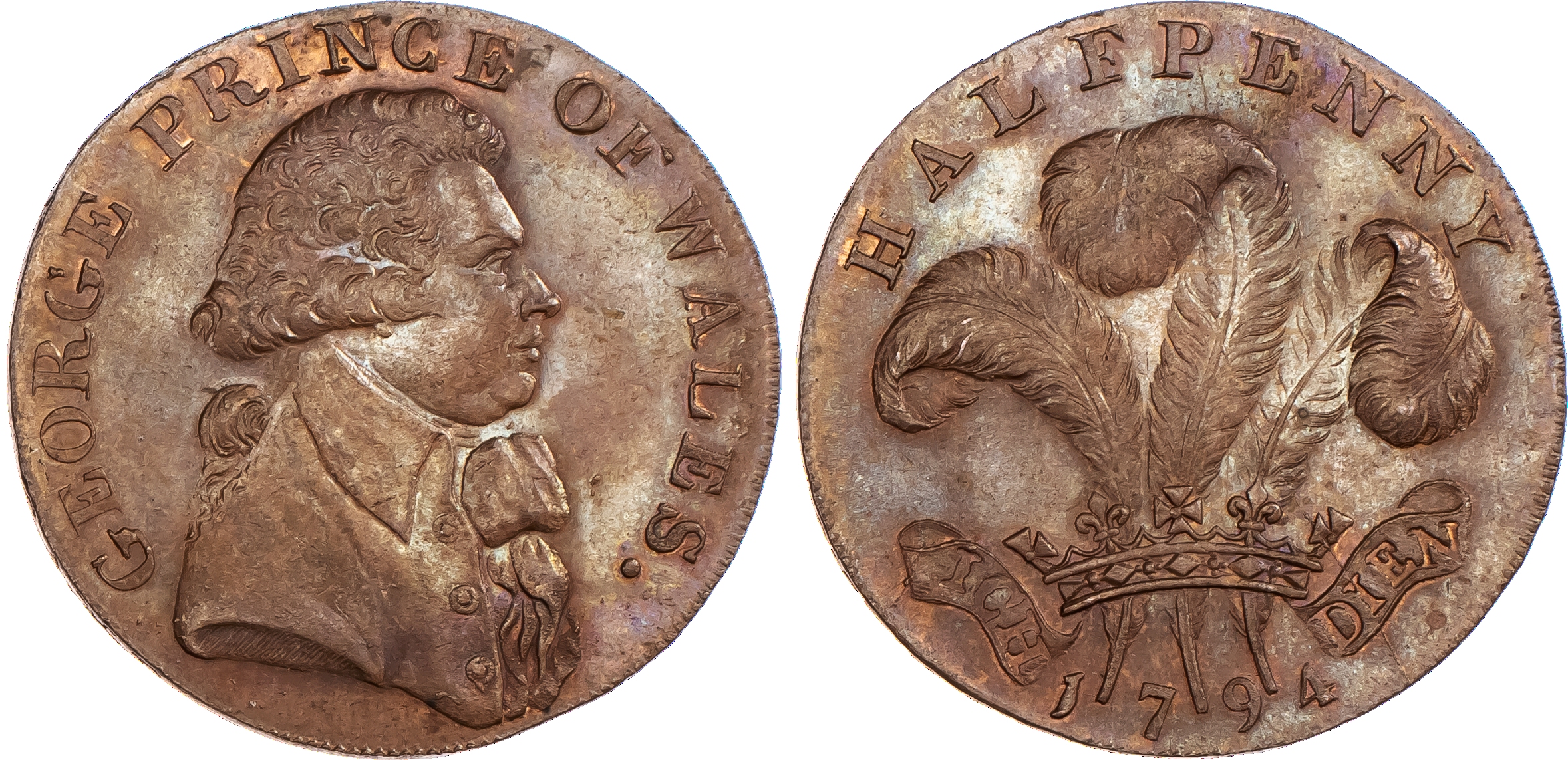 Warley Camp, R Mapplesdon Halfpenny 1794,...