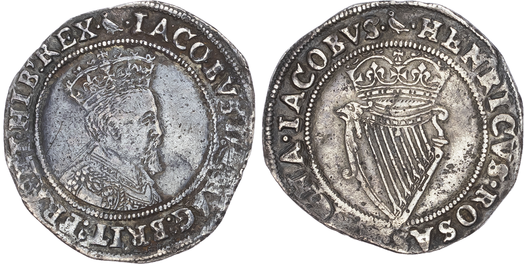 Ireland, James I (1603-25), Shilling, second coinage (1604-07).