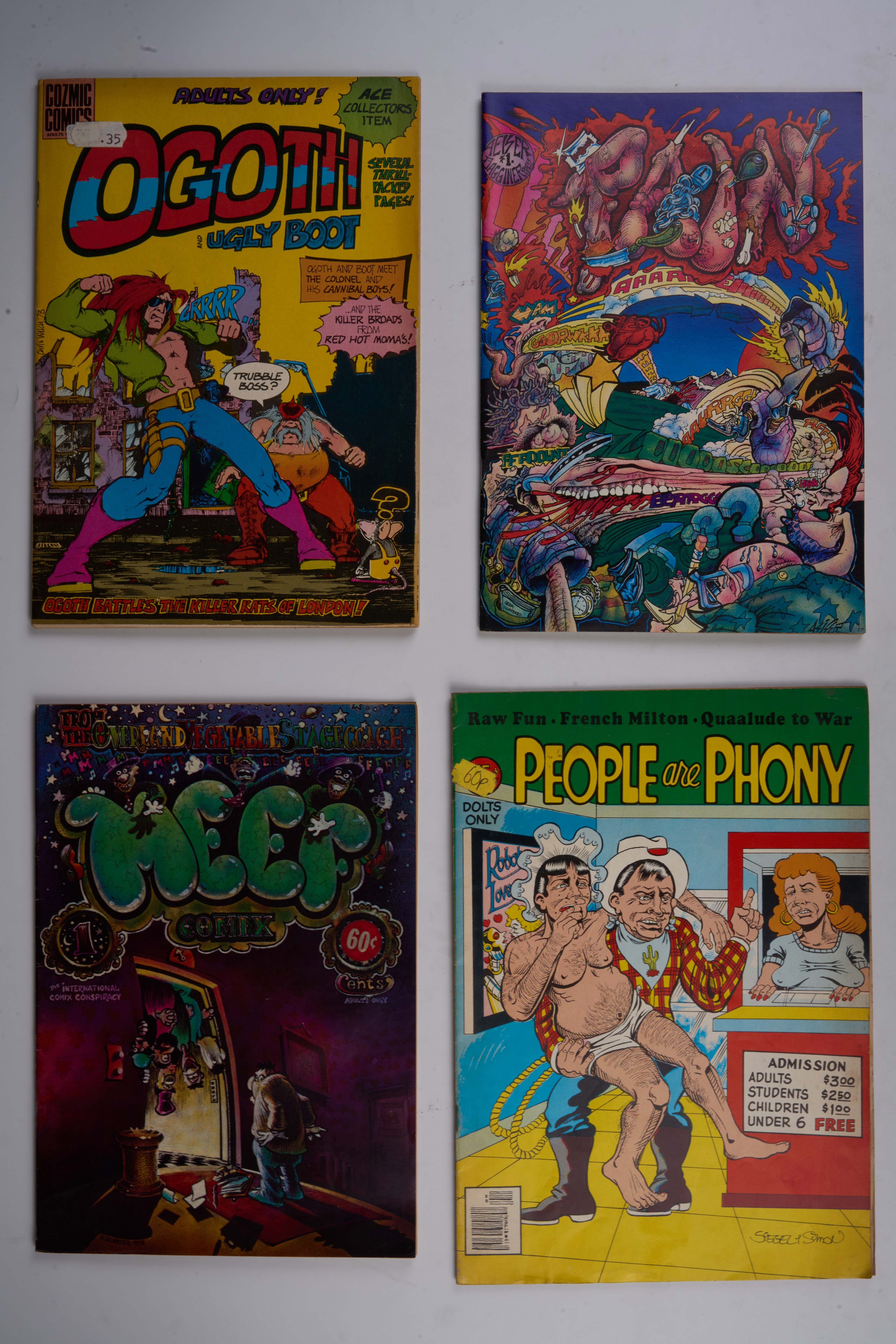 Meef, Pain, Ogoth & Ugly Boot, Reid Fleming, Junkwaffel, & More (Kitchen Sink/Print Mint/Cozmic, 1972-84) Bundle of 14