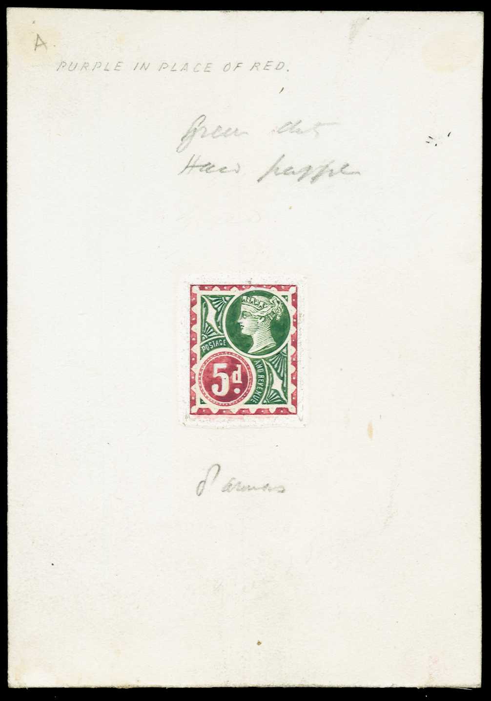 1885 5d “Jubilee“ Essay. Very fine...