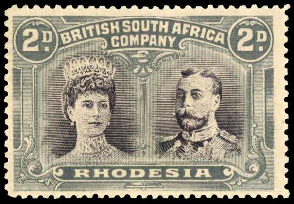 SG 127 2d blackish purple and olive-grey, #46 mint