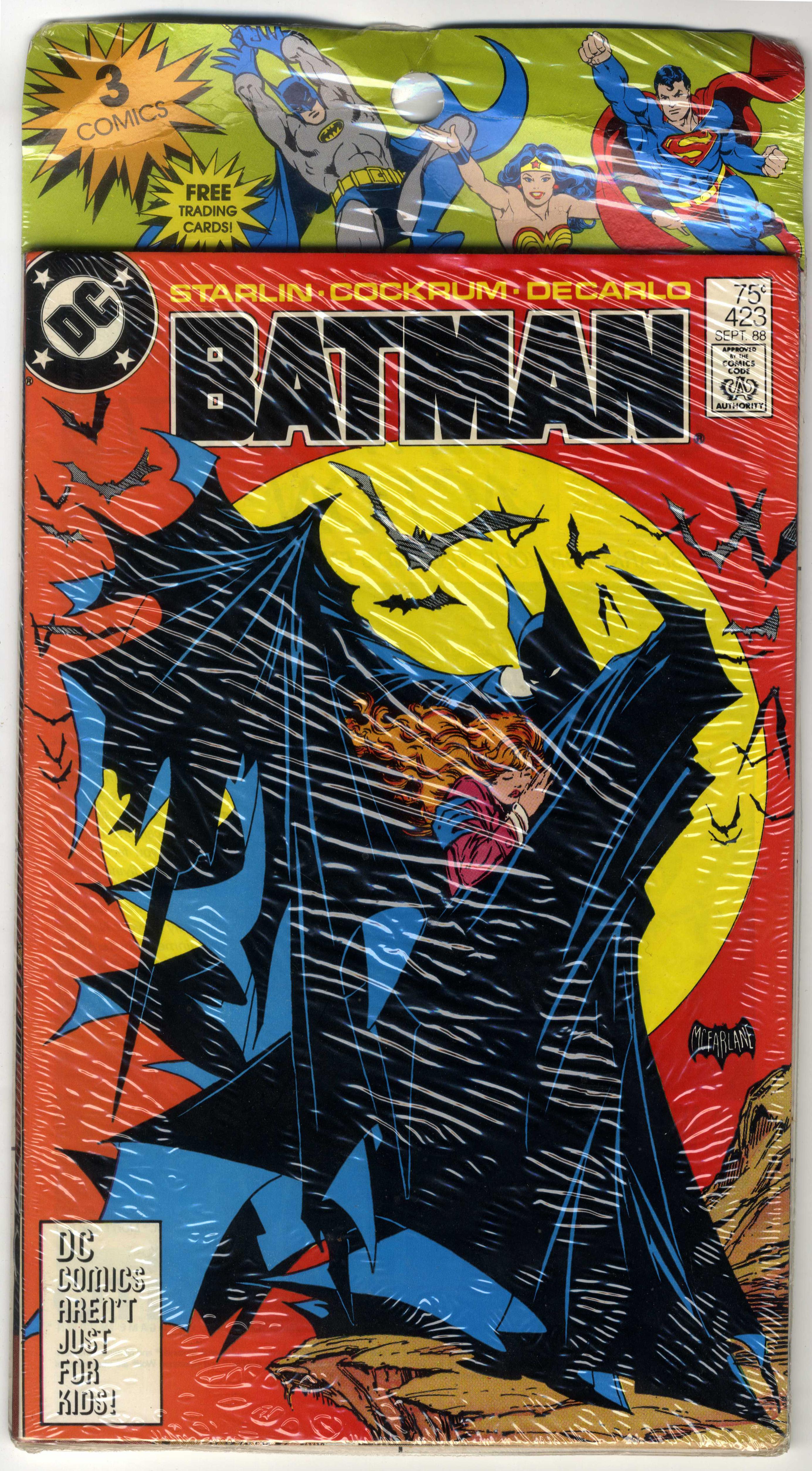 Batman #423 Sealed Combo Pack Sealed 1st Printing of Batman #423 (DC Comics, 1989) 