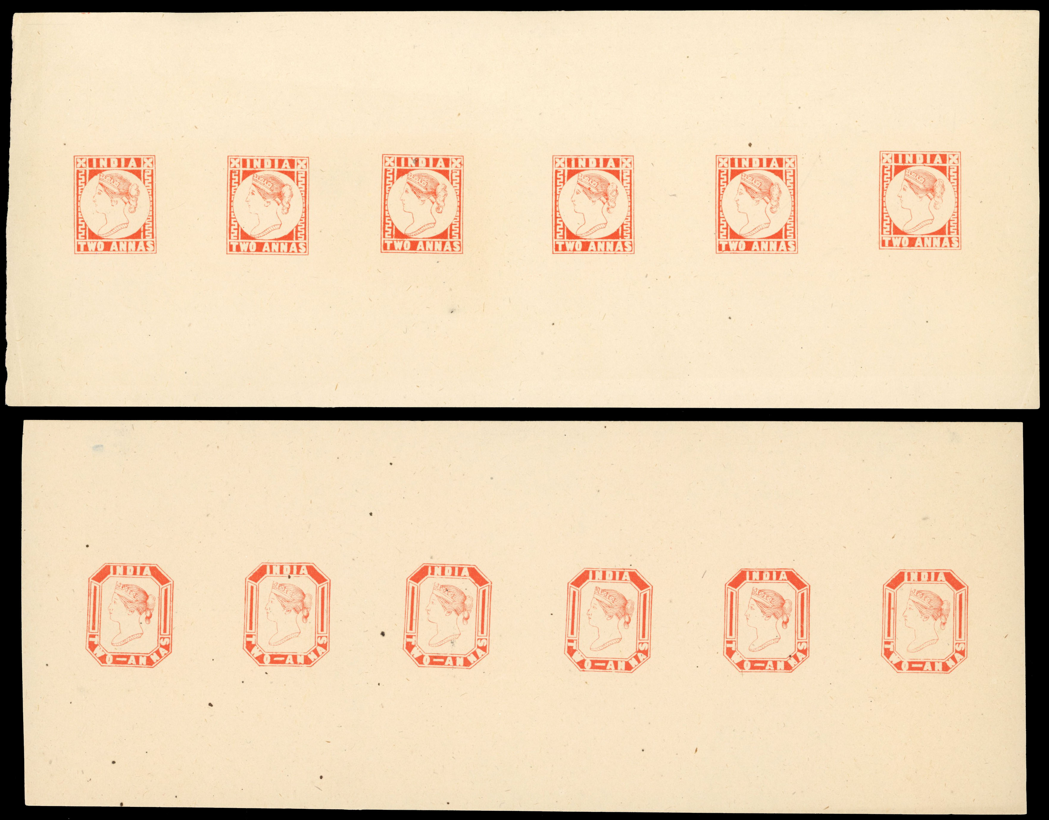 India 1890(?) Essays for Printing the Stamps by Lithography, 2a complete rows5