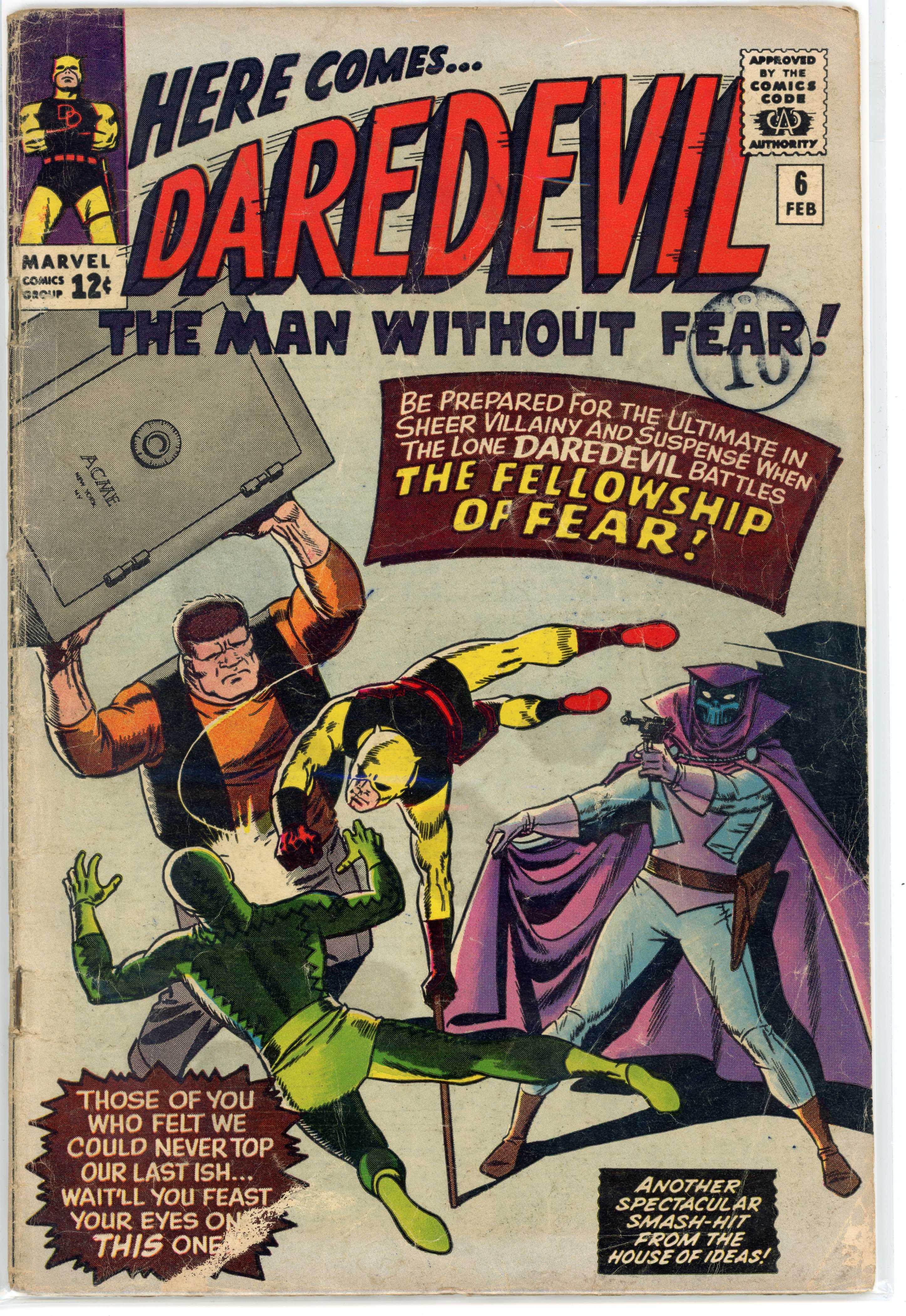 Daredevil #6 1st Appearance of Mister Fear (Marvel Comics, 1965)
