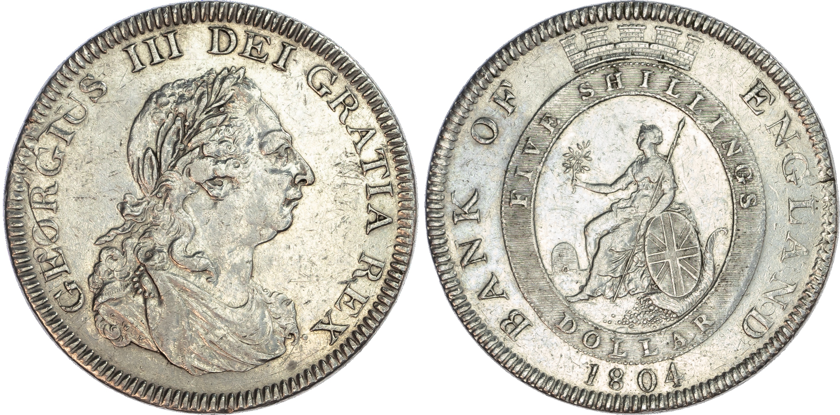 George III (1760‑1820), Bank of England Dollar, 1804.