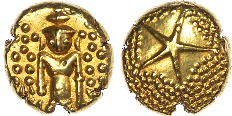 India, Madras Presidency (1740-1807), gold Star Pagoda, Vishnu