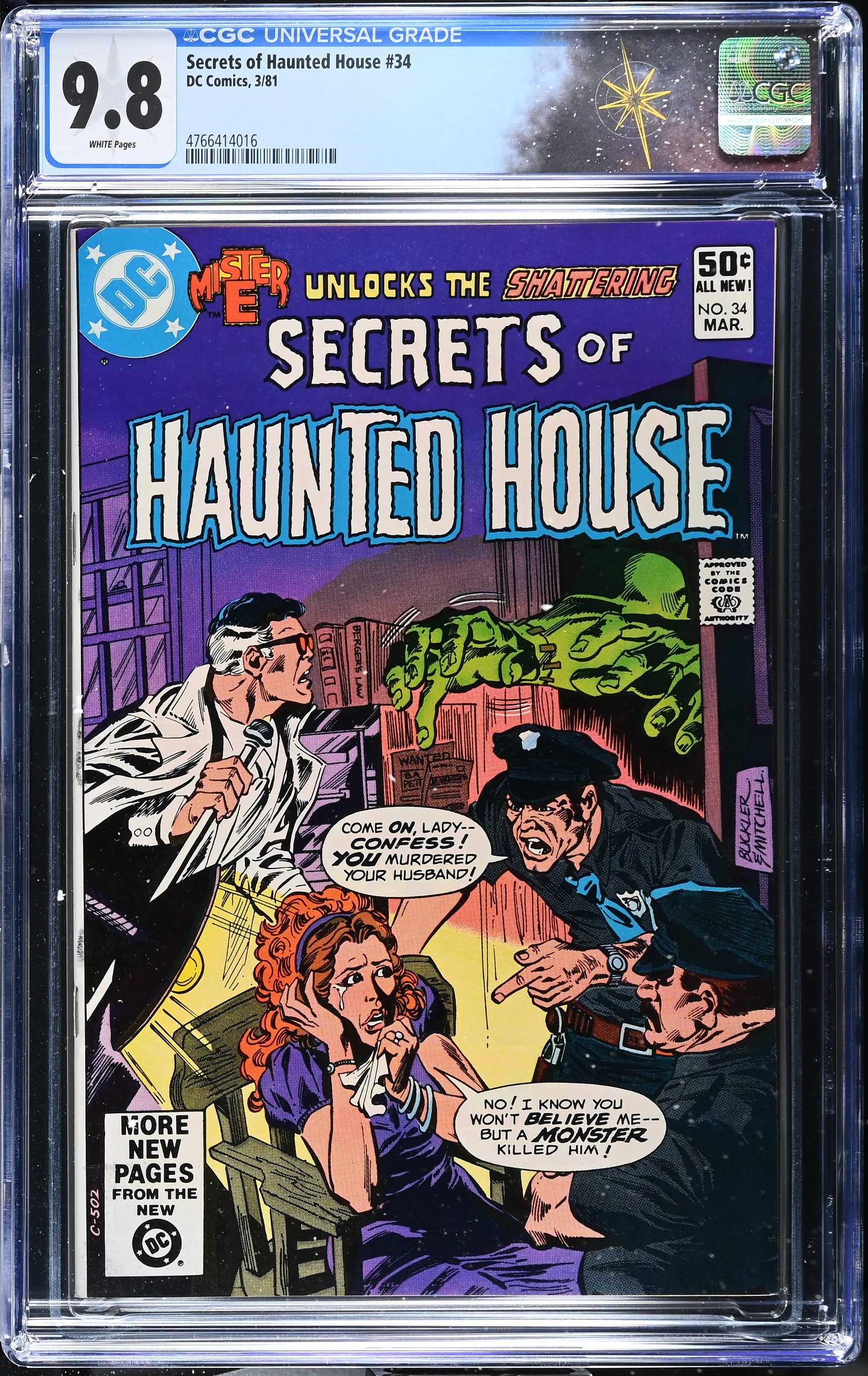 Secrets of Haunted House #34 CGC 9.8 Highest Grade on the Census (DC Comics, 1981) White Pages