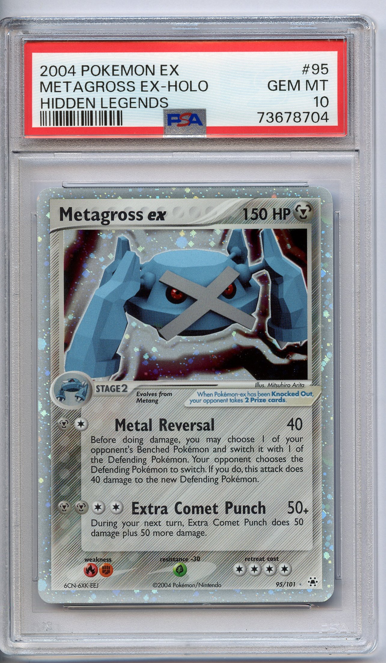 PSA 10 Metagross ex Holo #95 - Hidden Legends 2004