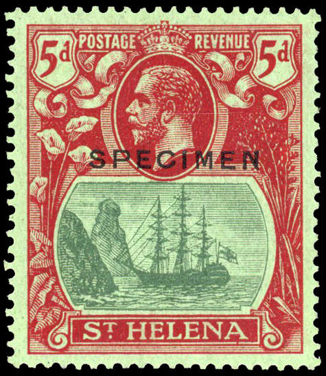 St Helena SG 103as Broken Mast Specimen