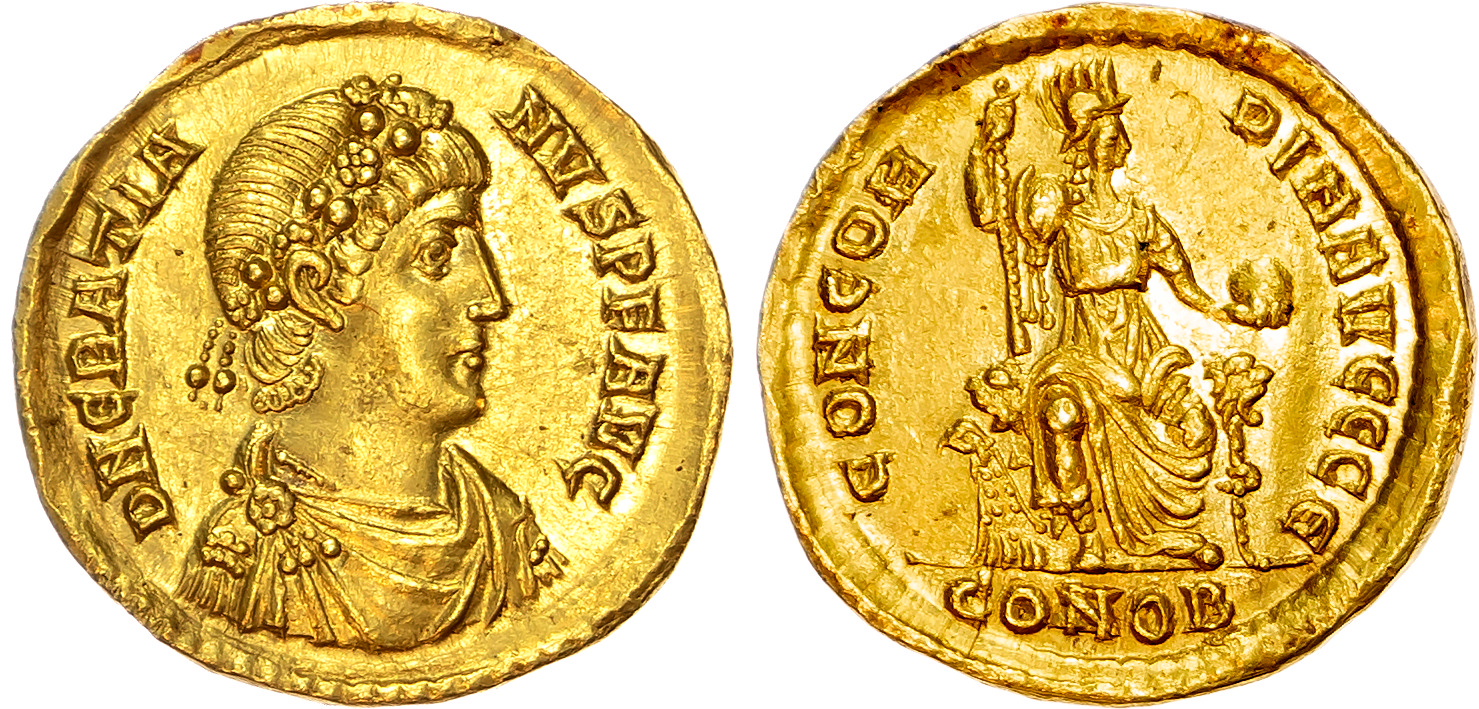 Gratian (AD 367-383) AV Solidus, Constantinople, AD 367-383, 4.20g. 
