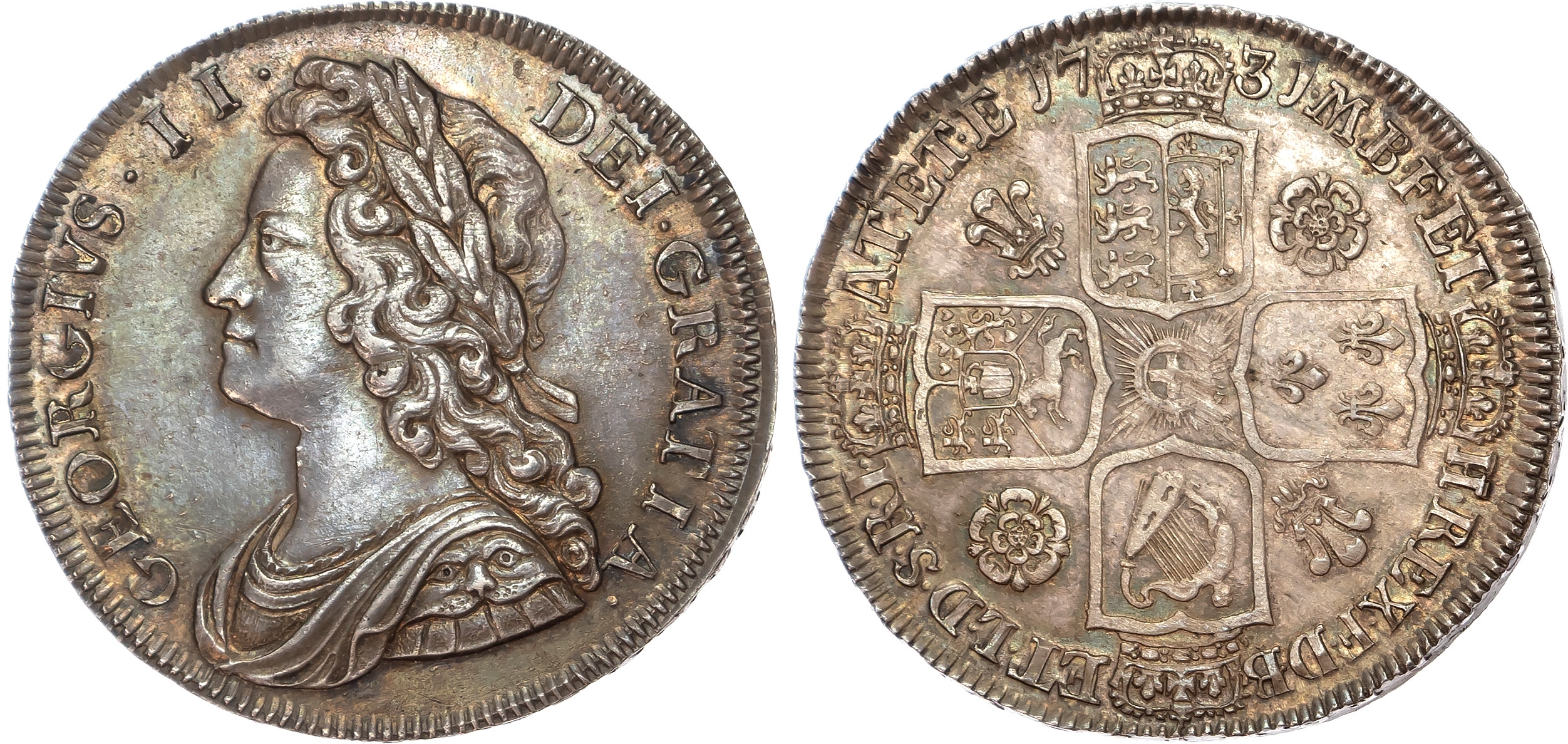 George II (1727-1760) Halfcrown, 1731, QVINTO.