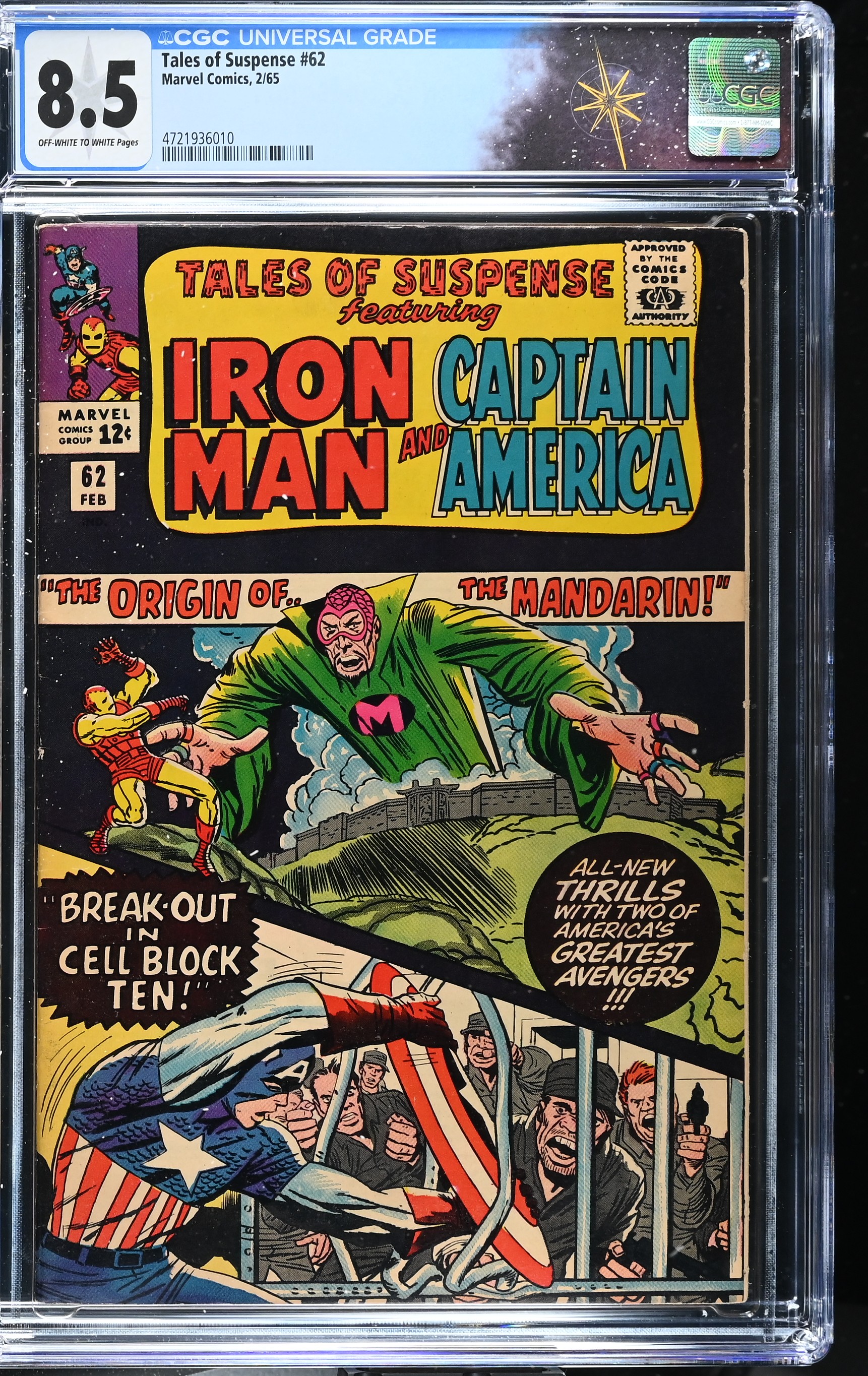 Tales of Suspense #62 CGC 8.5 "The Origin of the Mandarin!" (Marvel Comics, 1965) Off-White to White Pages
