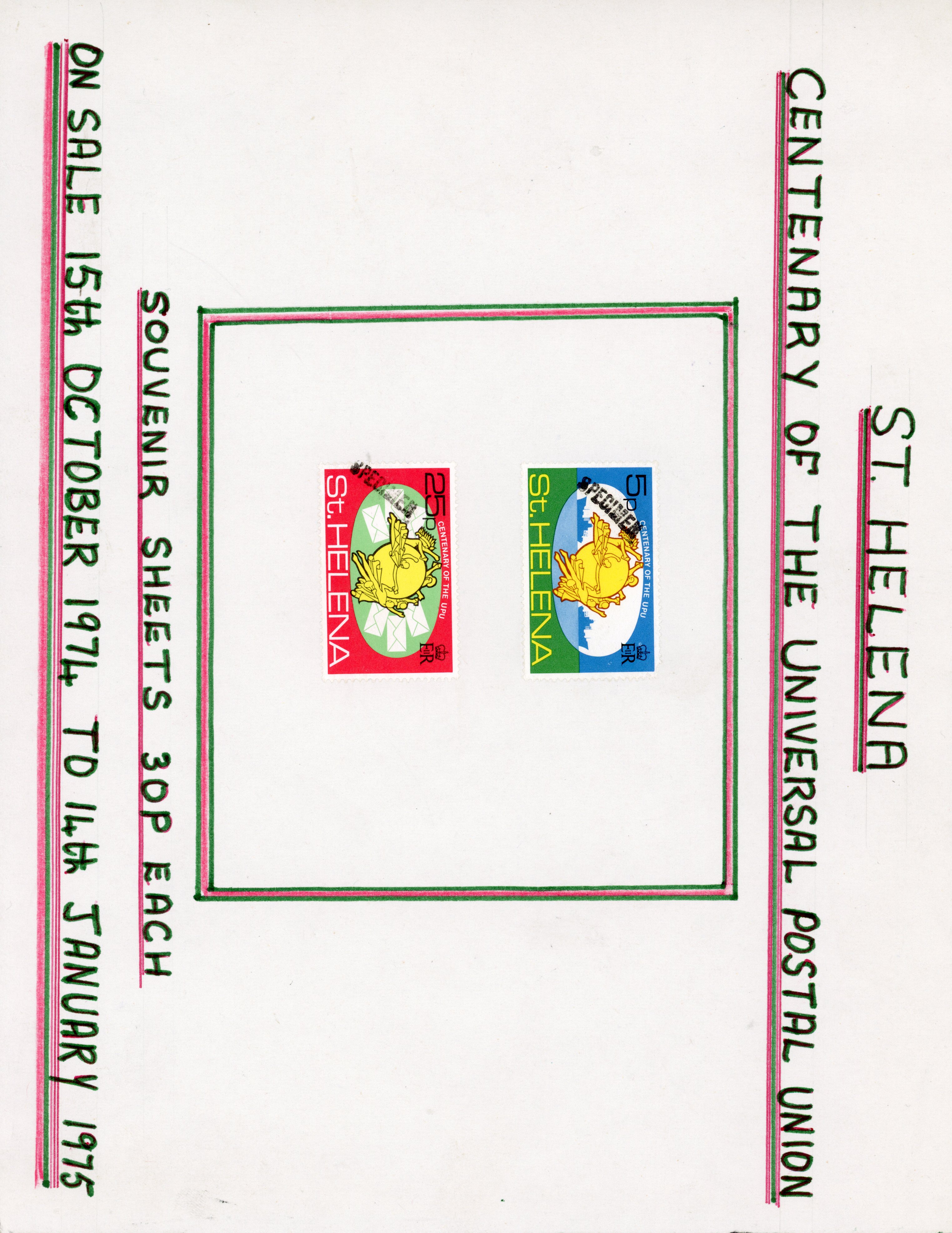 St Helena SG 301-2 Specimens