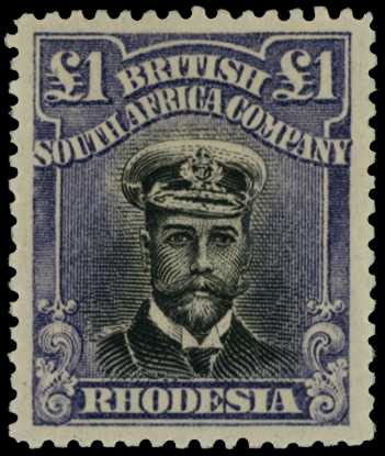 1917-20 £1 Head Die IIIA, perf 14. Large...