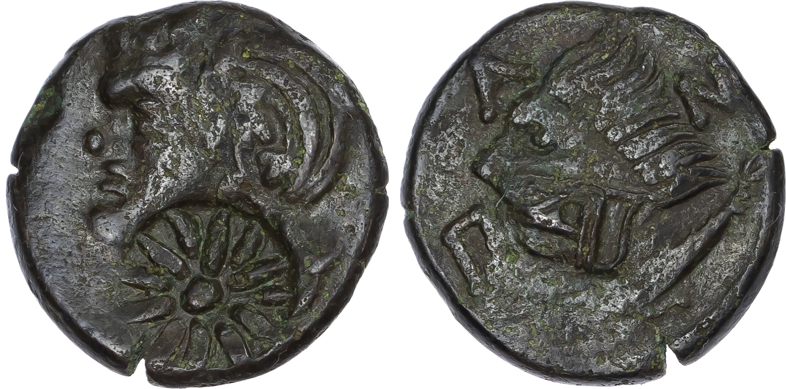 Kimmerian Bosporos, Pantikapaion Æ 22mm. Circa 304-250 BC.
