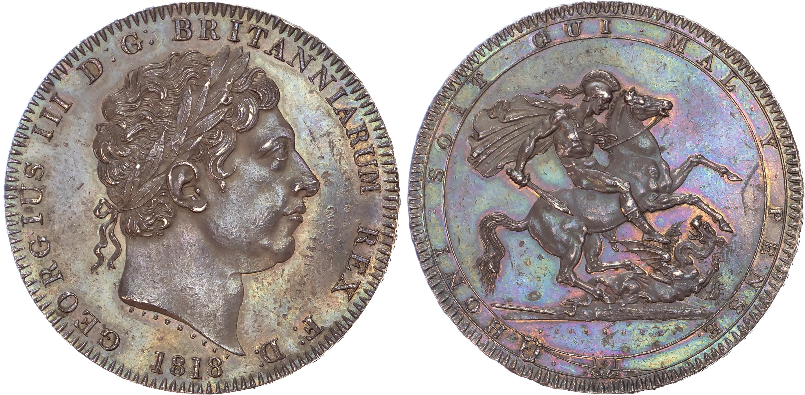 George III (1760-1820), Crown, 1818 LVIII