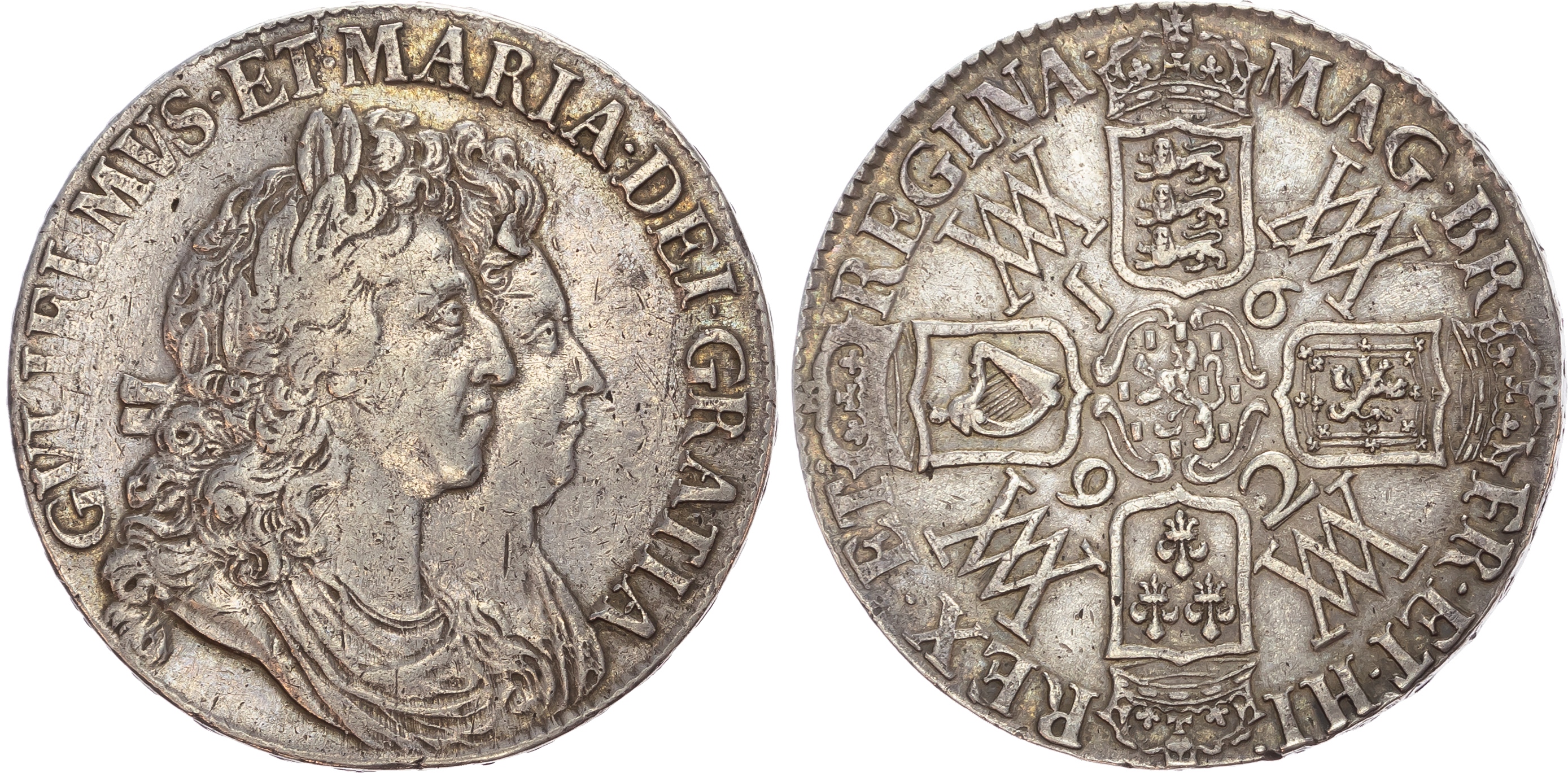 William and Mary (1688-1694), Crown, 1692 QVARTO