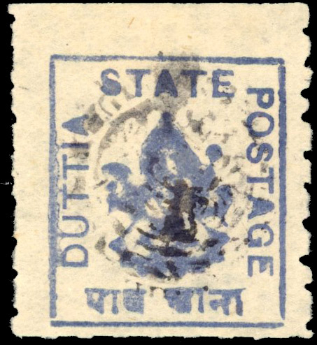 I.F.S. Duttia SG 38a, var with handstamp in black, previously unrecorded