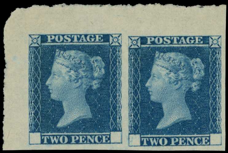 1841 2d blue trial, top left hand corner...