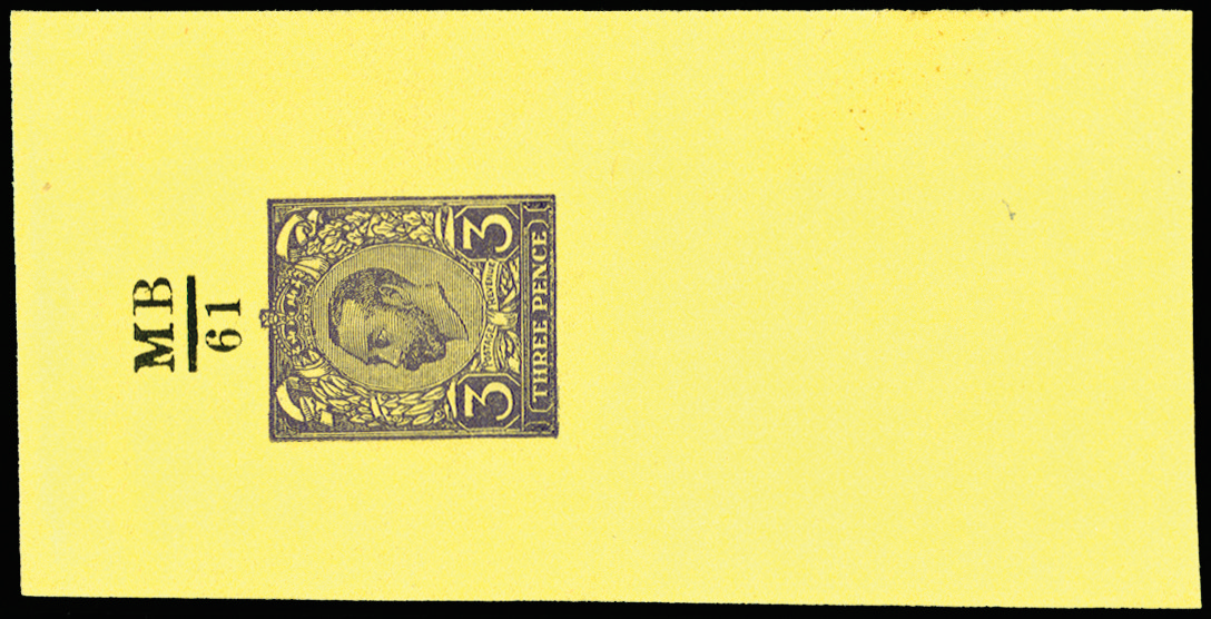 SG. 1910 3d Hentschel essay in purple