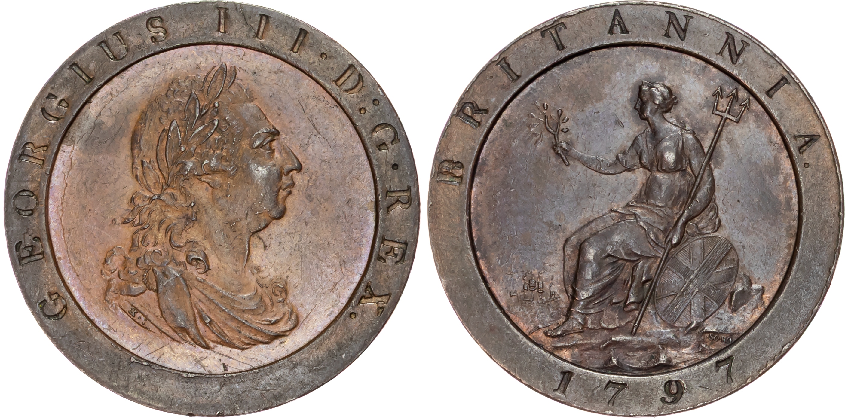 George III (1760-1820), Penny, 1797.