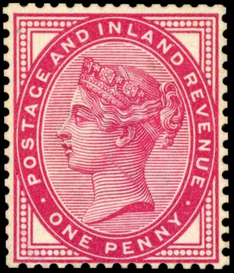 Great Britain 1881 1d Lilac Colour Trial in carmine SG172var