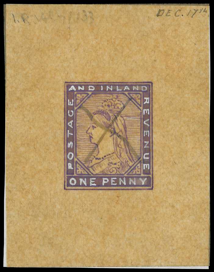 1890 handpainted essay for the proposed...