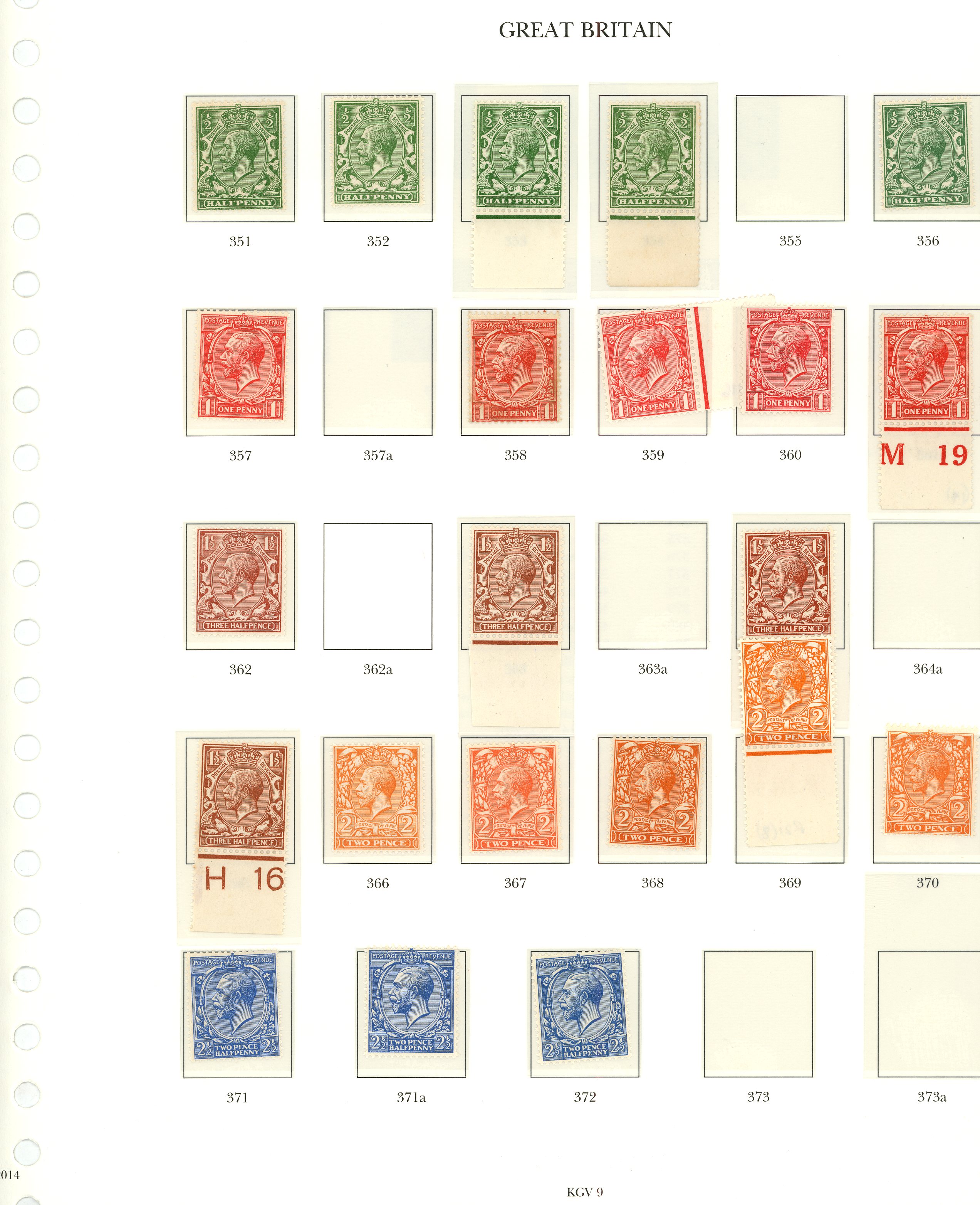 1912-24 Royal Cypher balance collection...