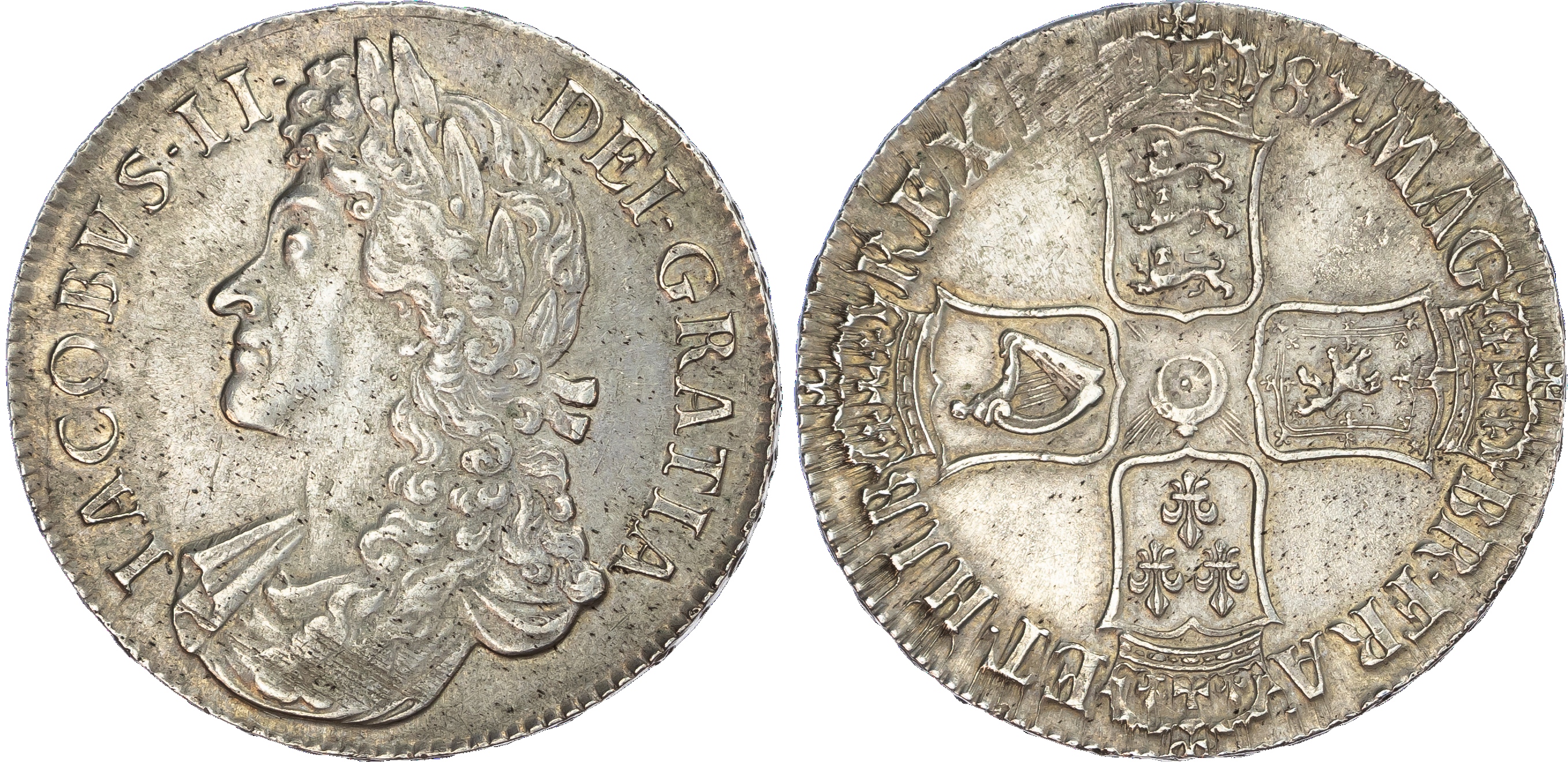 James II (1685‑88), Crown, 1687.