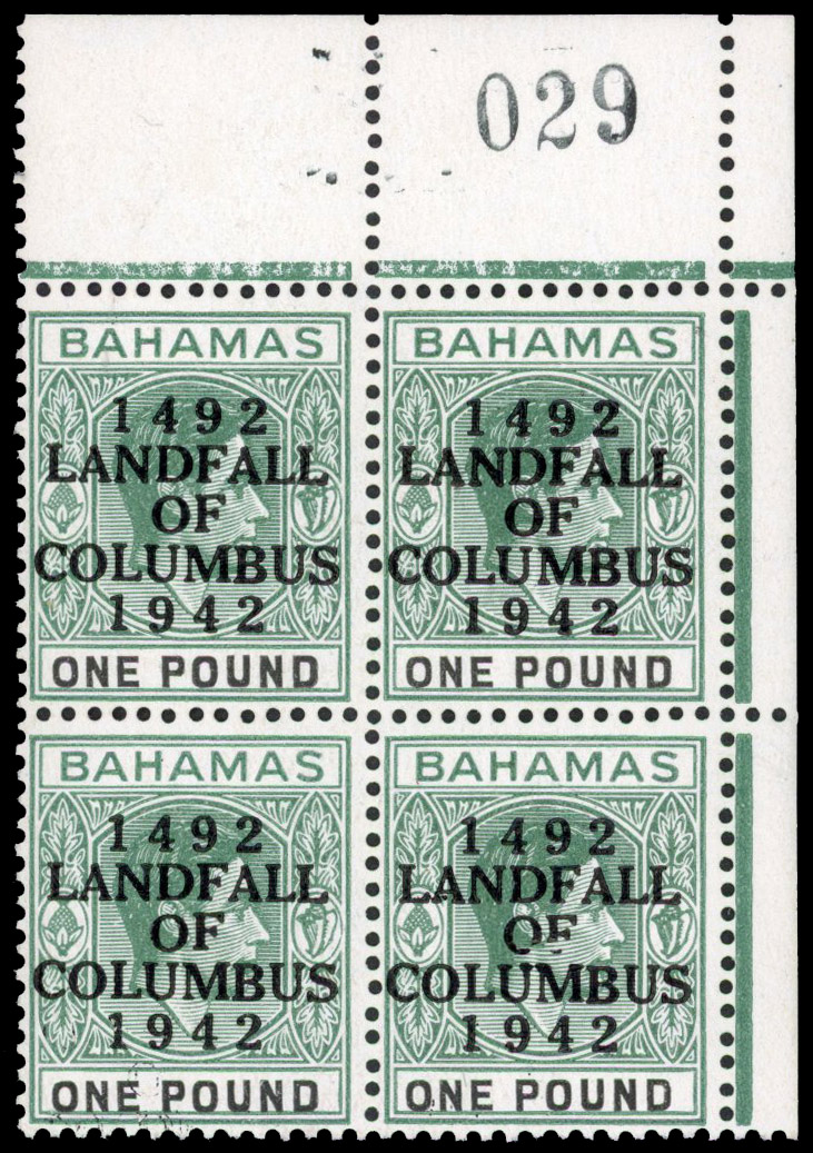 Bahamas SG 175a, b block mint
