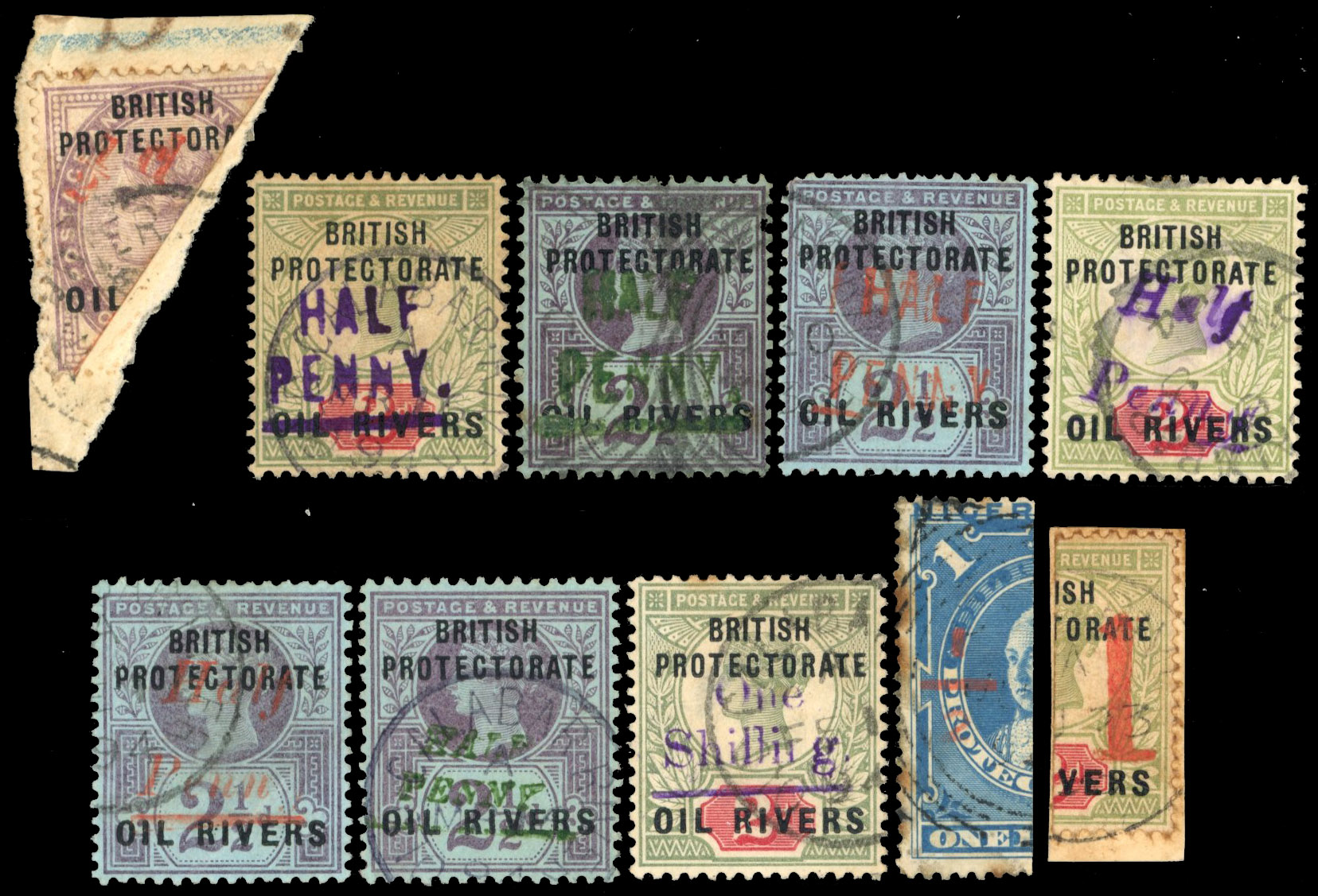 Niger Coast SG 7/59 used group