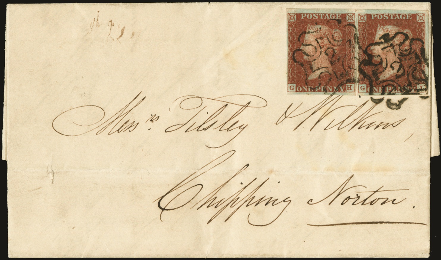 1841 1d Red brown Pl.35. Very fine used...