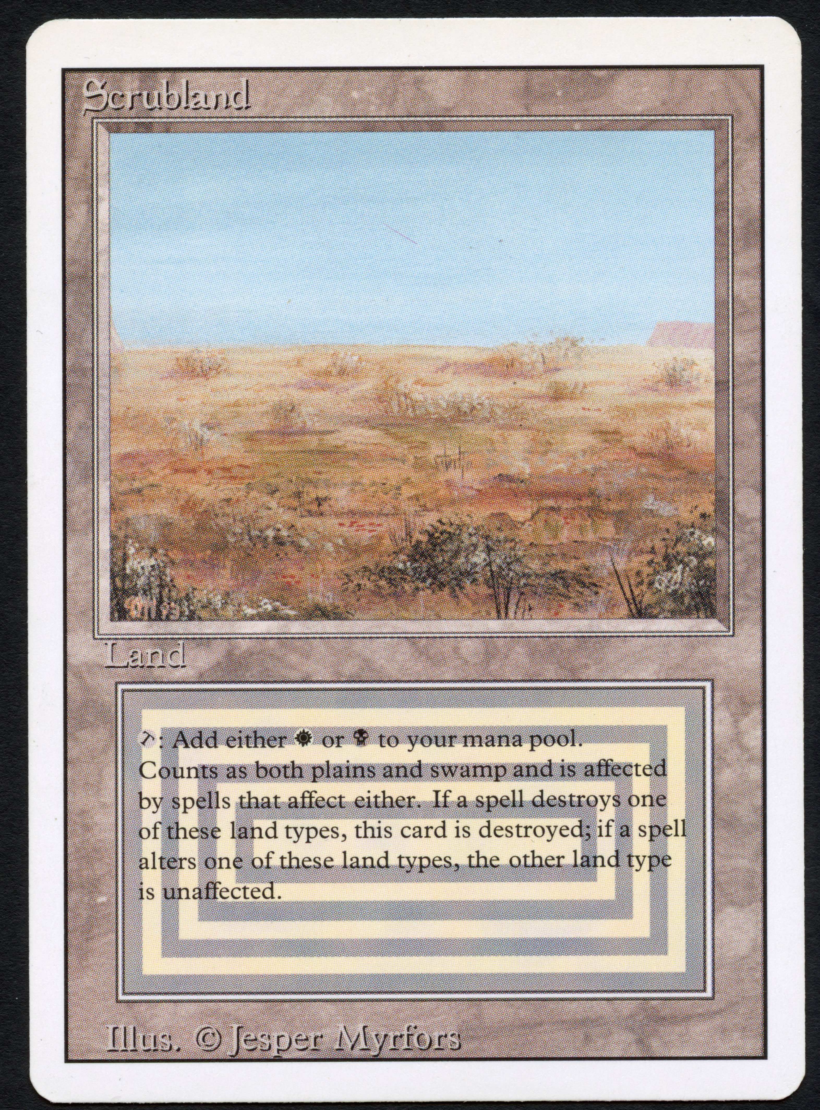 Scrubland - Revised/3rd Edition - Excellent Condition