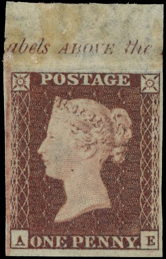 1849-50 1d red-brown, Die I, Alphabet I, Plate 92 (AE)