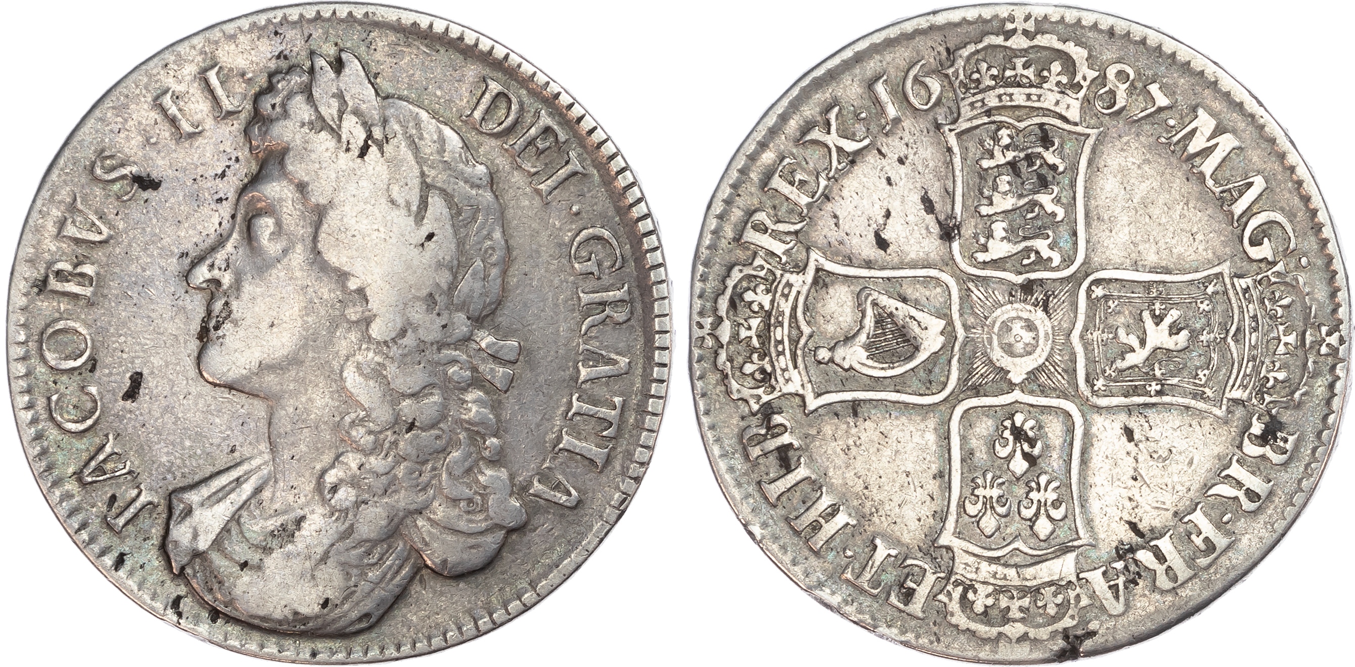 James II (1685-1688), Crown, 1687. 